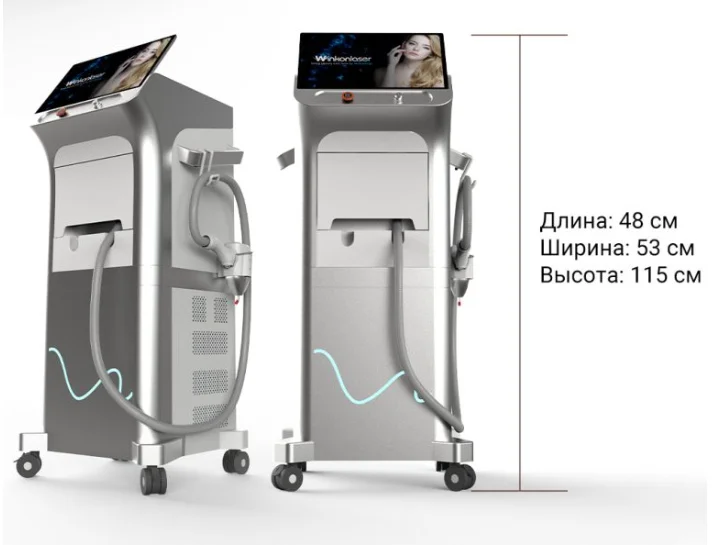 Winkonlaser-AI динамика размер пятна 1200w 1800w 3000w 808Nm лед диод Lazer машина для 4 длина волны диод лазерное удаление волос