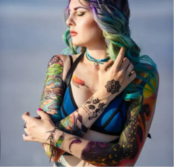 Почему синие и зеленые татуировки так сложно удалить