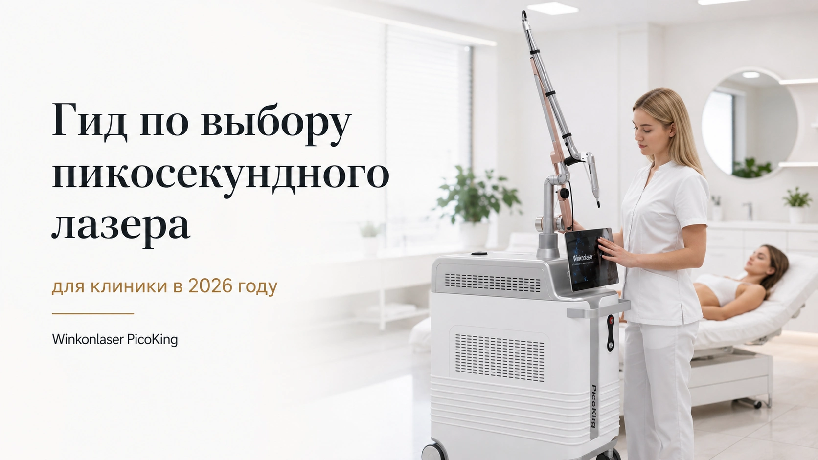Пикосекундный лазер PicoKing в клиническом рабочем процессе аппарат, манипула и интерфейс